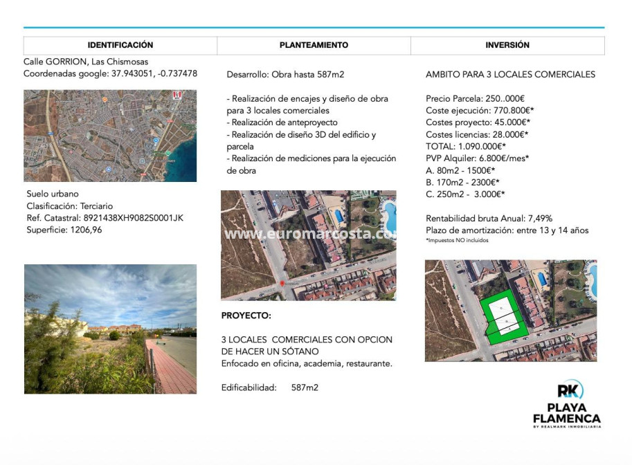 Objekte zum Wiederverkauf - Grundstück / Grundstück - Orihuela Costa